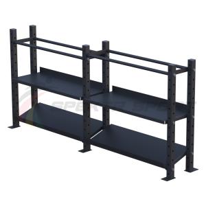 Купить Модульный стеллаж для гантелей, гирь и медболов 2580х430х1200 (2 секции) в Южно-Сахалинске 
