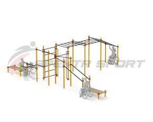 Купить Спортивный комплекс для инвалидов-колясочников WRK-D23_76mm в Южно-Сахалинске 