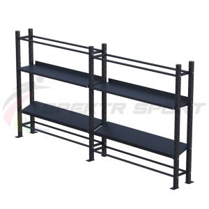 Купить Модульный стеллаж для гантелей, гирь и медболов 3780х430х1950 (2 секции) в Южно-Сахалинске 