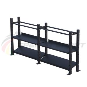 Купить Модульный стеллаж для гантелей, гирь и медболов 3780х430х1200 (2 секции) в Южно-Сахалинске 