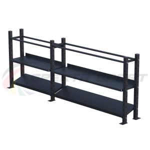 Купить Модульный стеллаж для гантелей, гирь и медболов 3180х430х1200 (2 секции) в Южно-Сахалинске 